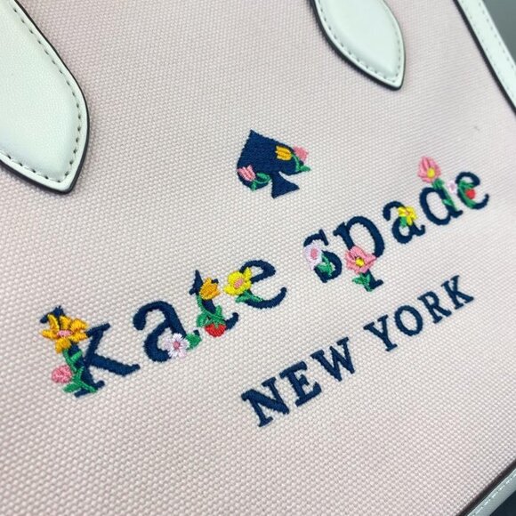 Kate Spade KG596 Garden Logo Small Tote in Light Rose/White - Picture 8 of 8